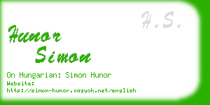 hunor simon business card